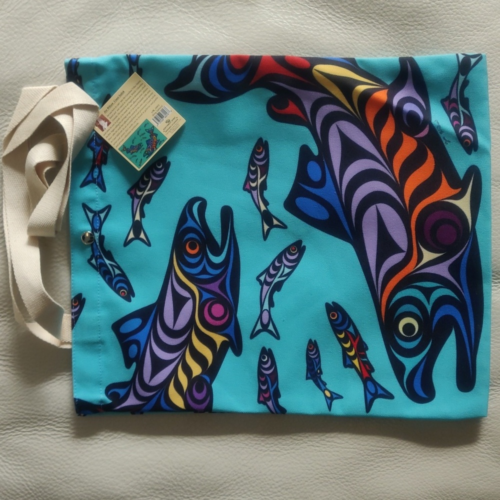 Tote Bag with 'King Salmon' design by Joe Wilson, Coast Salish